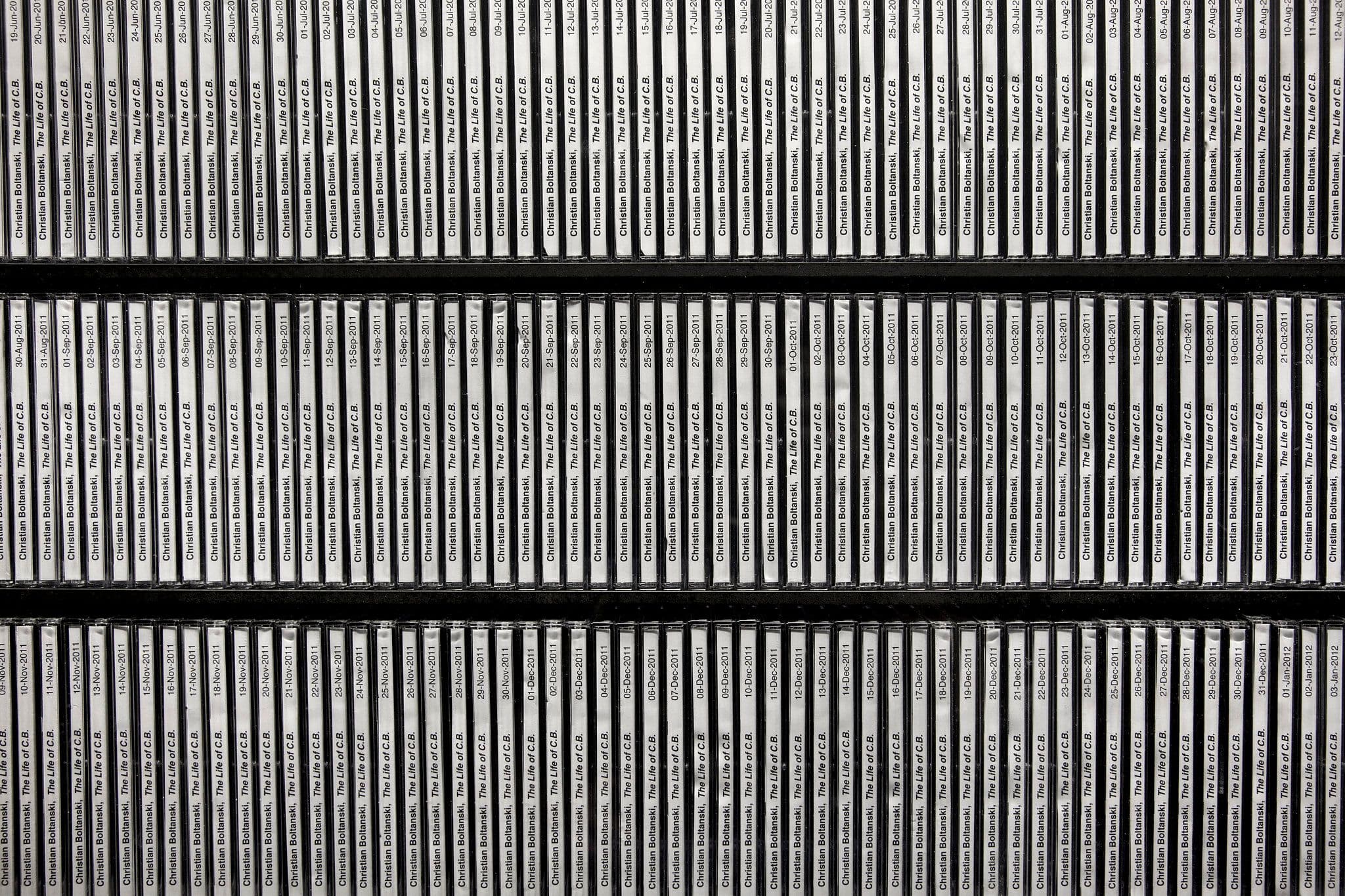 Rows of CD case spines